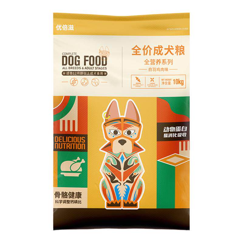 优倍滋全价成犬粮全营养系列白羽鸡肉味10kg狗粮泰迪小型金毛柯基