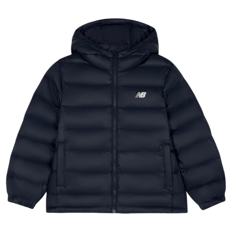 【90%绒子含量】nb官方童装 冬季新品纯色轻薄款连帽鸭绒羽绒服