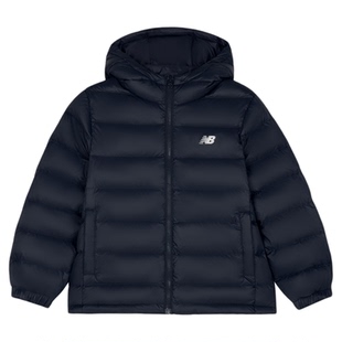 【90%绒子含量】nb官方童装 冬季新品纯色轻薄款连帽鸭绒羽绒服