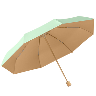 彩胶五折太阳伞女防晒防紫外线晴雨两用伞超轻口袋遮阳伞小巧便携