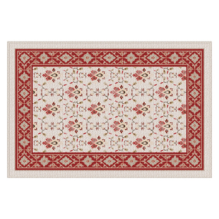 红色入户门地垫2026新款欧式中古风门口进门脚垫门垫玄关地毯室内