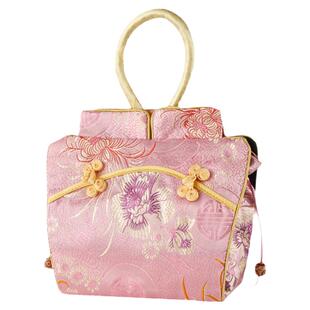 中国风特色云锦女手拎包出国小礼品送老外苏州特产刺绣丝绸零钱包