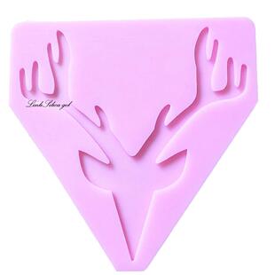 手工巧克力模具硅胶圣诞节大鹿角插件翻糖硅胶模具慕斯蛋糕装饰模