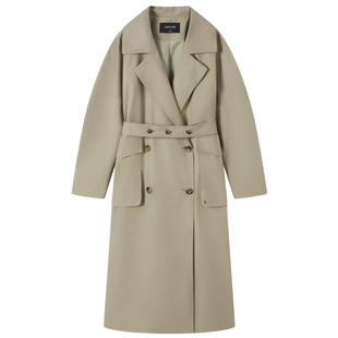 【宽松廓形大衣】丽雪LEISURE春季中长款2025新款外套风衣女