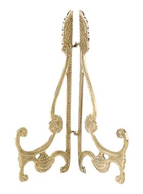 美式风黄铜摆盘支架会所工艺品