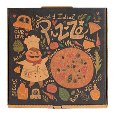 披萨盒全尺寸可定制牛皮纸打包盒