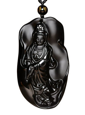 【已祝福】黑曜石观世音菩萨吊坠