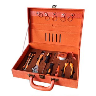 现货交房盒礼品盒物业交付钥匙箱PU交房包定制手提交付工具箱logo