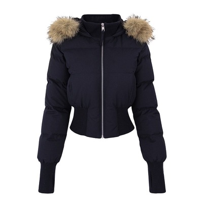 冬季大毛领新短外套羽绒服小个子