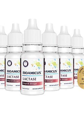 bioamicus百适滴乳糖酶滴剂乳糖不耐受奶粉伴侣6瓶装