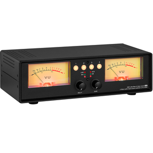 VU2音乐电平表声控模拟VU表 4进1出4路音频切换器RCA分配器带遥控