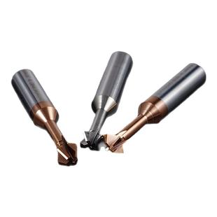 钨钢上下倒角刀90度60度硬质合金钢用铝正反双面倒扣侧边内孔铣刀