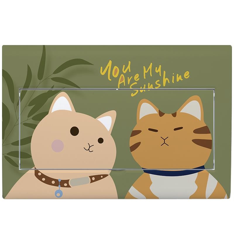 可爱小猫自粘电表箱装饰画
