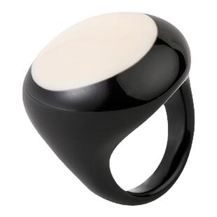 Dare买手店 DACCORD 黑白树脂戒指小众原创设计个性饰品首饰百搭