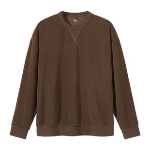 班尼路S&K男士卫衣秋季重磅欧棉绒外套复古倒三角领口高级感上衣A