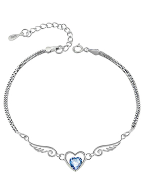 天使翼/纯银手链精美包装/刻字