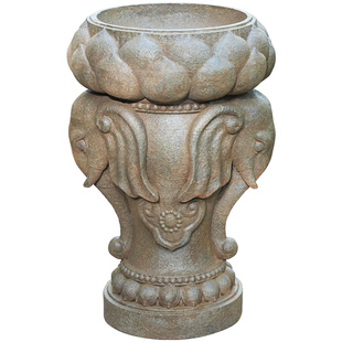 水磨坊户外庭院吉象花盆别墅花园创意小动物盆栽造景布置装饰摆件