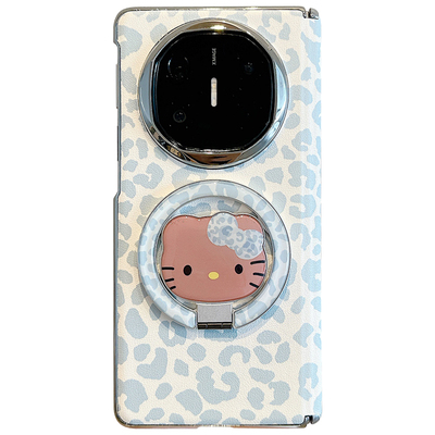 适用华为mateX6典藏版豹纹手机壳