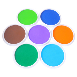 印泥儿童成人安全环保 大号手掌印泥幼儿园手指画印台指纹画彩色