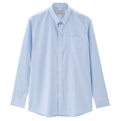 Giordano尖领长袖防皱衬衫纯棉