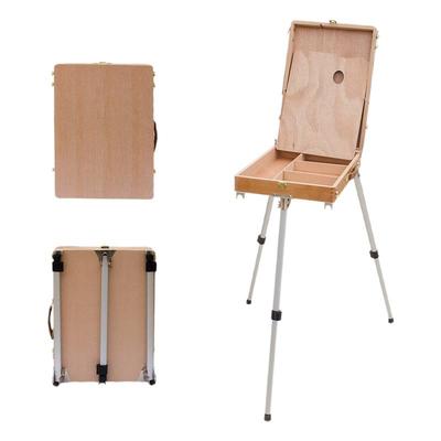 包邮便携式手提铝合金套装油画箱