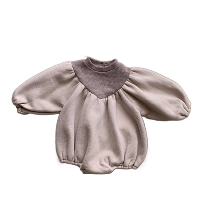 韩国童装日系爬服加绒连体衣