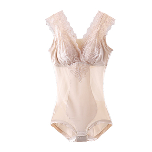 美奈川塑身衣连体薄款免穿文胸收腹束腰大码束身美体塑形内衣女