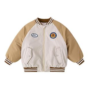 嘟嘟家男童棉服冬款儿童夹棉外套棒球服女童加厚小童卡通洋气冬装