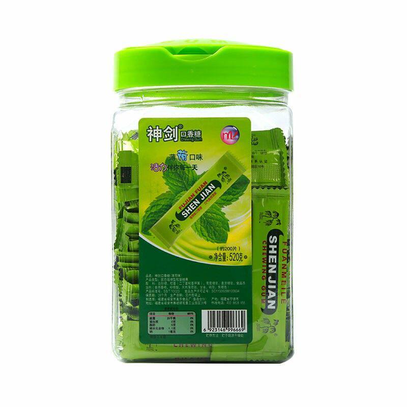 神剑牌薄荷味口香糖泡泡糖