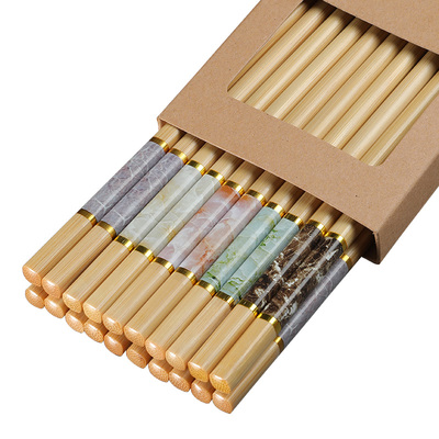 高端楠竹筷子家用耐高温防滑防霉