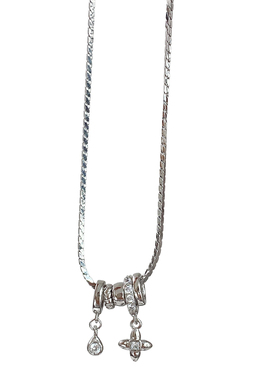 大米饰品】幸运星环吊坠锆石项链小众锁骨链轻奢高级感颈链配饰