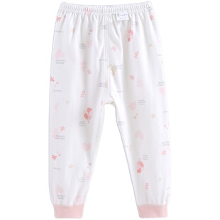 童泰秋季新款儿童内衣秋裤纯棉1-3岁宝宝居家裤子男女童无骨长裤