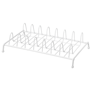 铁艺盘子收纳架 浅款圆形盘立式整理展示架子 米木日式家居 2068