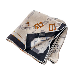 跃动的马儿真丝羊毛围巾秋冬高级感丝毛大方巾丝巾三角巾披肩外搭