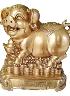 寅亥堂黄铜猪摆件吉祥物