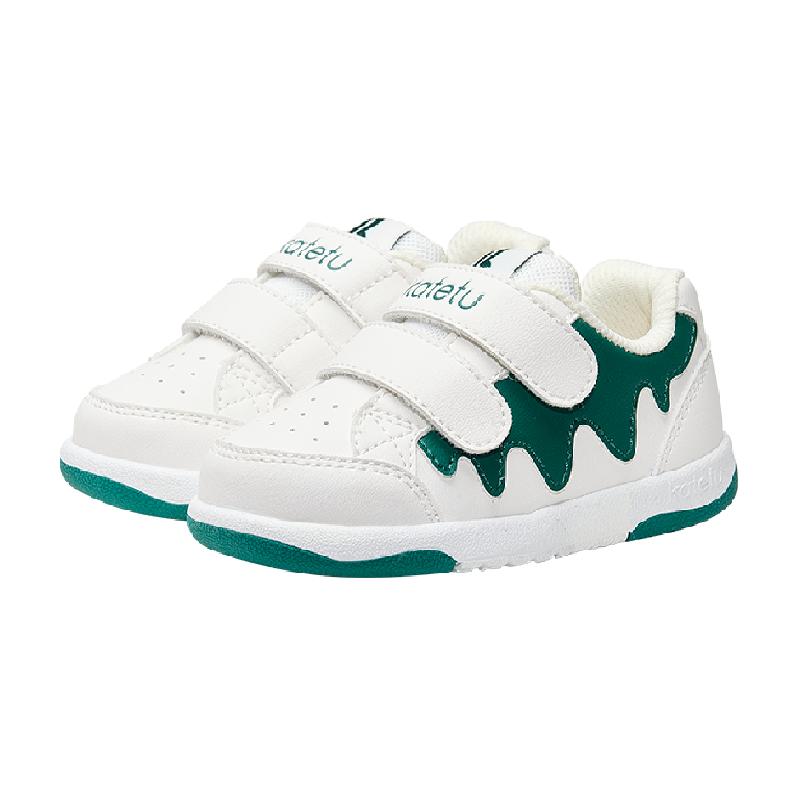 卡特兔2024春季新款学步鞋室内校园儿童小白鞋防滑防护宝宝鞋