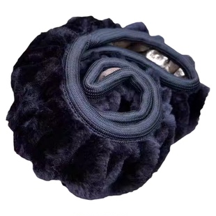 冬季保暖松紧弹力毛绒方向盘套新款汽车把套冬季无内圈方向盘罩