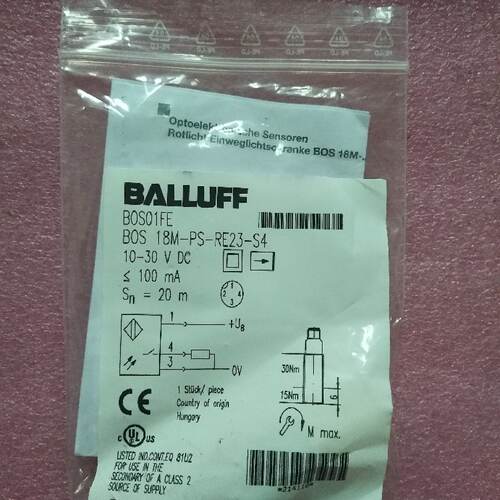 议价原装全新BALLUFF巴鲁夫BOS 18M-PS-RE23-S4 BOS01FE 现货