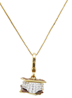 珐琅釉多层夹心奶油巧克力派吊坠