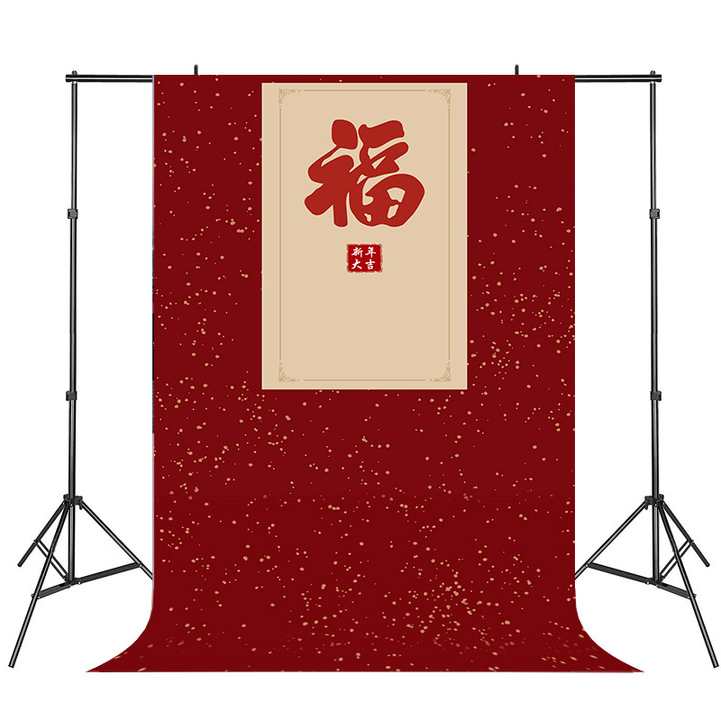 春节全家福摄影背景布影楼自拍