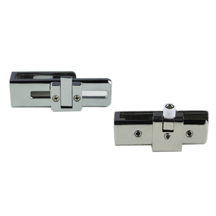 淋浴房免开孔锁浴室玻璃移门锁卫生间一字形双门推拉门隔断浴屏锁