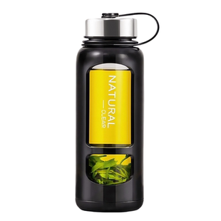 大容量玻璃杯耐高温加厚防爆耐摔隔热带茶隔男女商务便携提手水杯