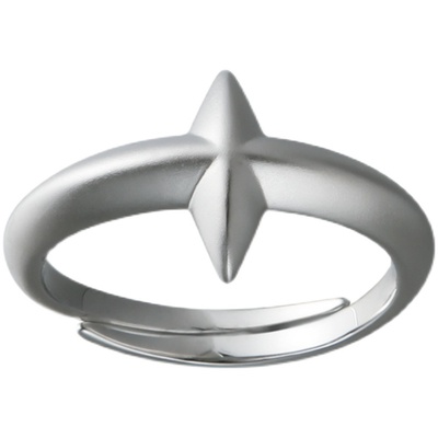 宇宙记号原创星星情侣银戒指