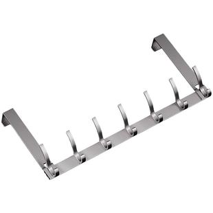 门后挂钩挂衣架免打孔门背式置物收纳架入户门上挂架壁挂强力浴室