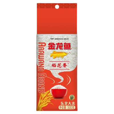 金龙鱼稻花香东北大米500g家用1斤浓郁稻香东北产区大米粳米一级