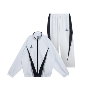 准者出场服运动跑步套装加绒外套长裤两件套数码印训练服10A抗菌