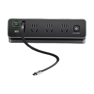 JOYE骏跃PD65W智能数显桌面充电站多功能USB电竞排插带抽拉线插排