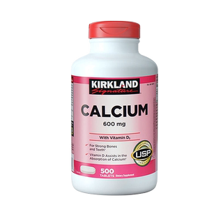 美国kirkland柯克兰维生素D3钙片中老年成人孕妇碳酸钙 500粒