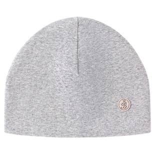 babylove婴儿纯色帽子胎帽秋冬季男女宝宝外出包头帽纯色套头帽