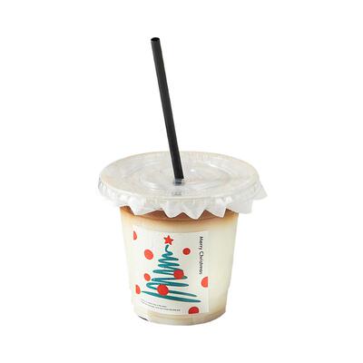 打包杯圣诞节一次性咖啡奶茶杯子